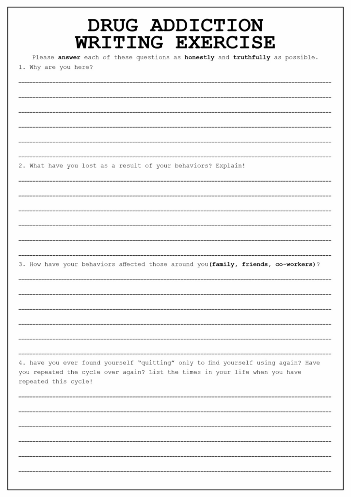 8 Drug Addiction Worksheets Printable Worksheeto