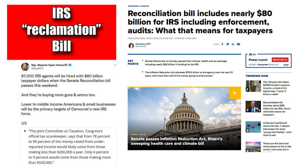 Democrats Pass IRS Reclamation Bill One News Page VIDEO