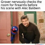 Grover Nervously Checks