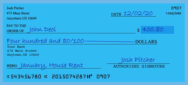 How To Write A Check For 400 Dollars Check Matter Checkmatter