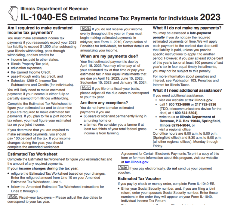 Illinois Tax Rebate 2023 Printable Rebate Form