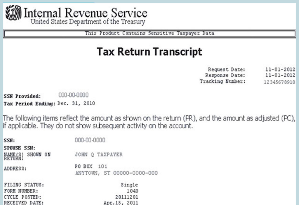 IRS Redesigns Tax Transcript To Protect Taxpayer Data