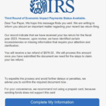 IRS Third Round Of Economic Impact Payment Status Email Scam