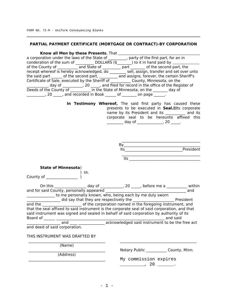 Mn Mortgage Contract Form Fill Out And Sign Printable PDF Template 