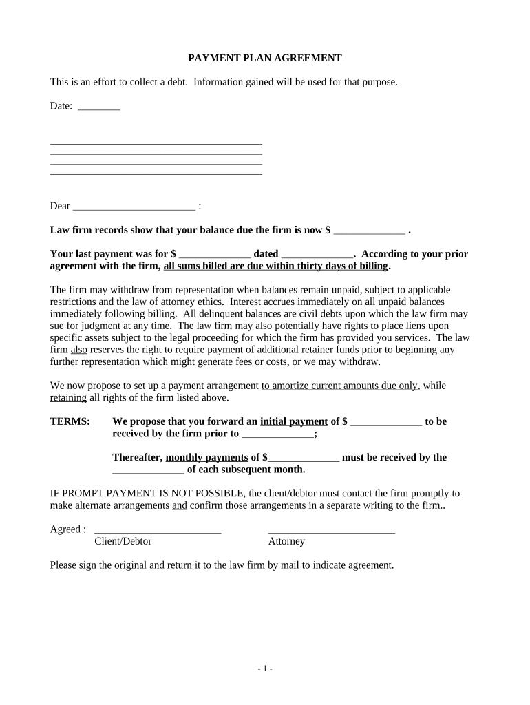 Mn Payment Agreement Form Fill Out And Sign Printable PDF Template 