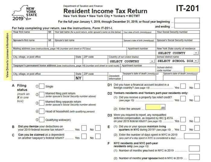 State And Local Income Tax Refund Worksheet 2019 Maths Worksheets For 