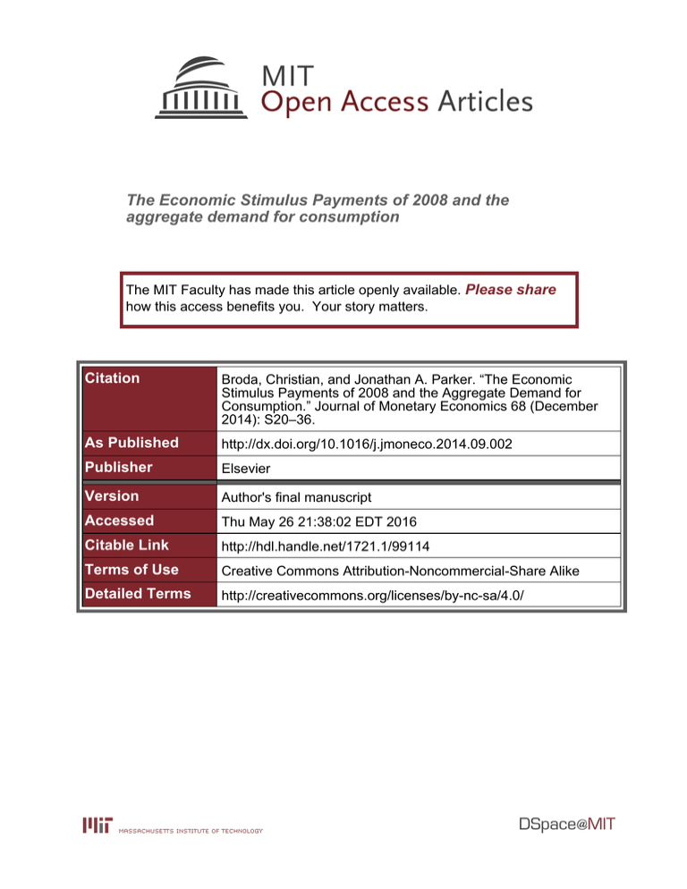 The Economic Stimulus Payments Of 2008 And The Please Share