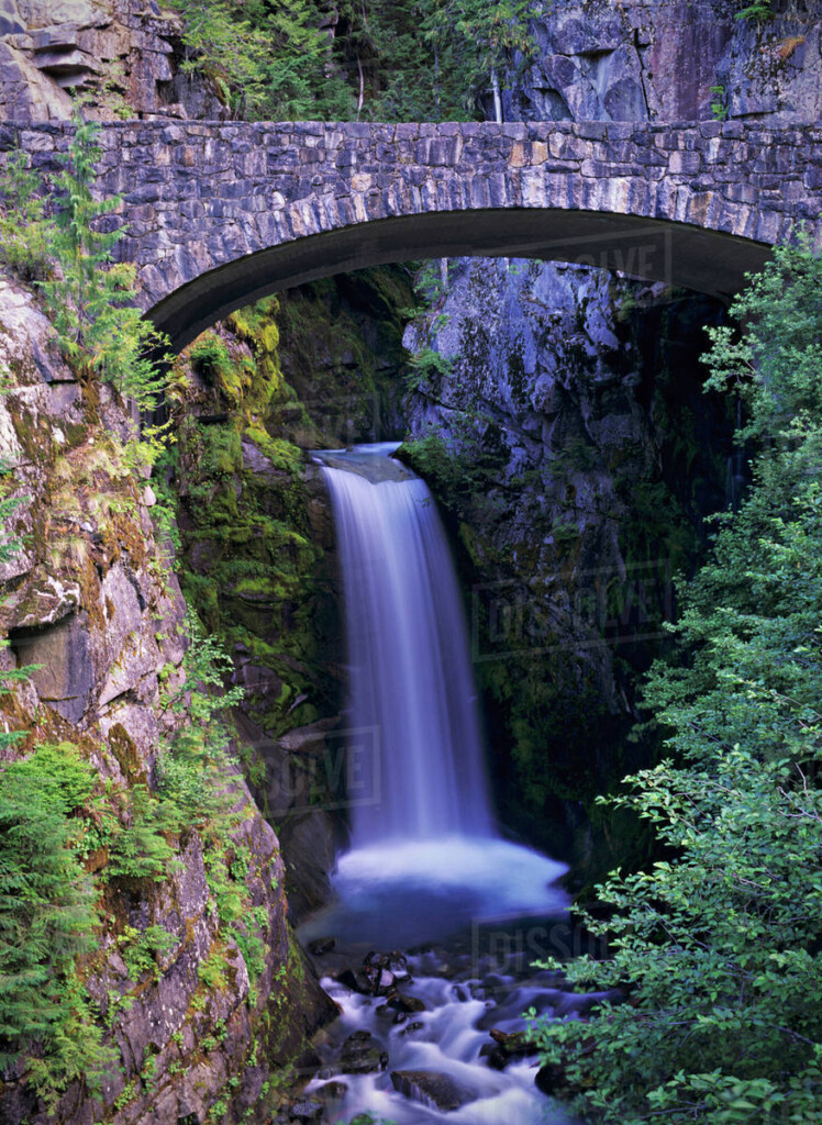 USA Washington State Mt Rainier National Park Paradise Road Bridges 