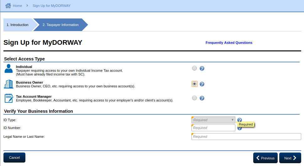 Www mydorway dor sc gov South Carolina Sales Tax Payment